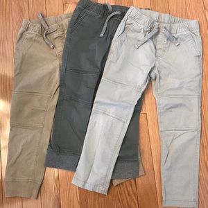 Lot of 3 pairs 4T khaki drawstring pants cat&jack